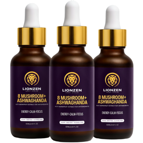 LionZen 8 Mushroom & Ashwagandha Tincture