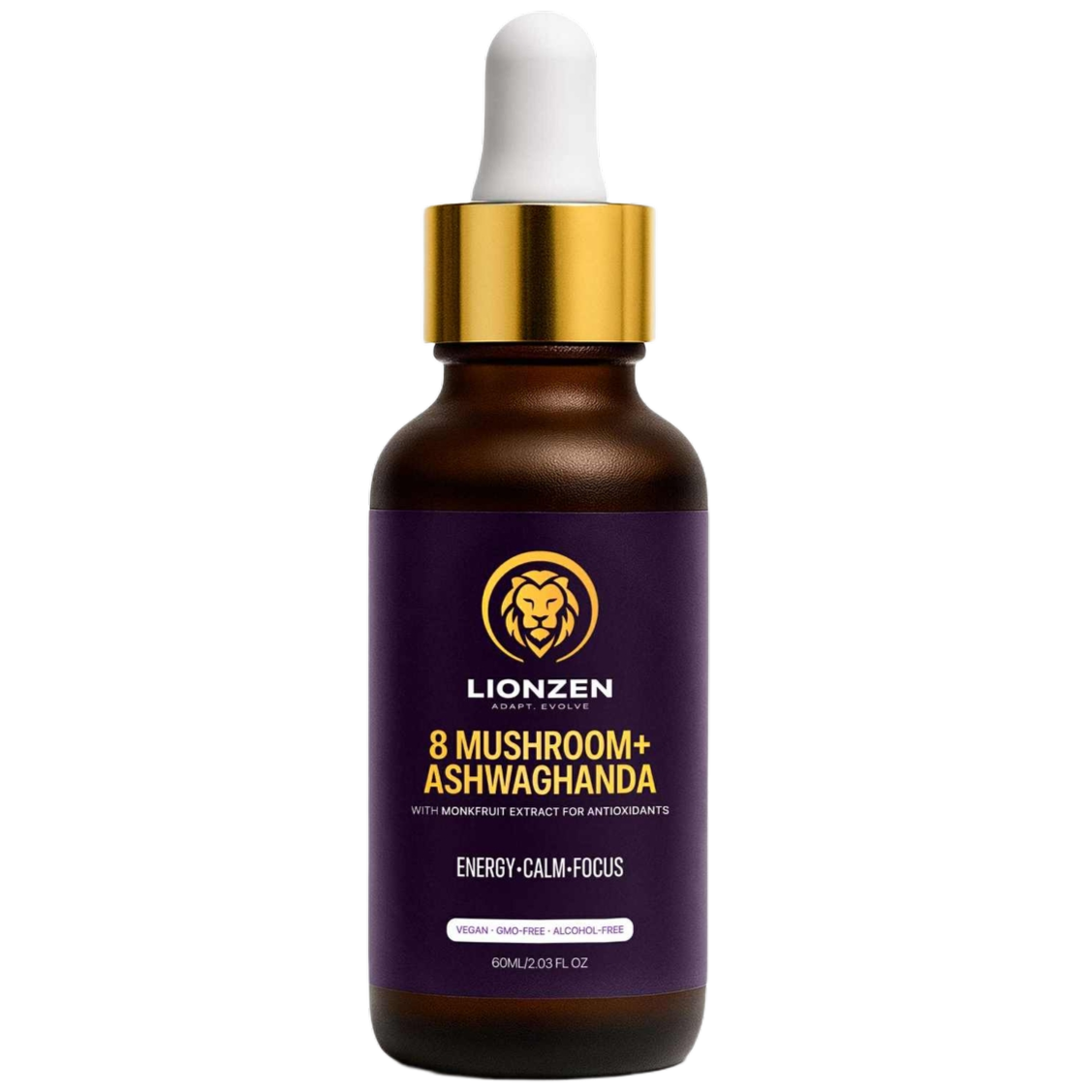 LionZen 8 Mushroom & Ashwagandha Tincture
